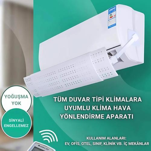 Tüm Duvar Tipi Klimalara Uyumlu Hava Yönlendirme Aparatı, Yön Ayarlı Delikli Klima Siperik