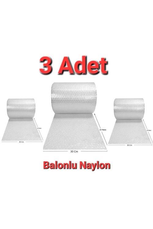 3 Adet Balonlu Ambalaj Naylonu Pat Pat Havalı Naylon Balonlu Naylon 30 Cm X 10 Metre Pıtpıt Patpat