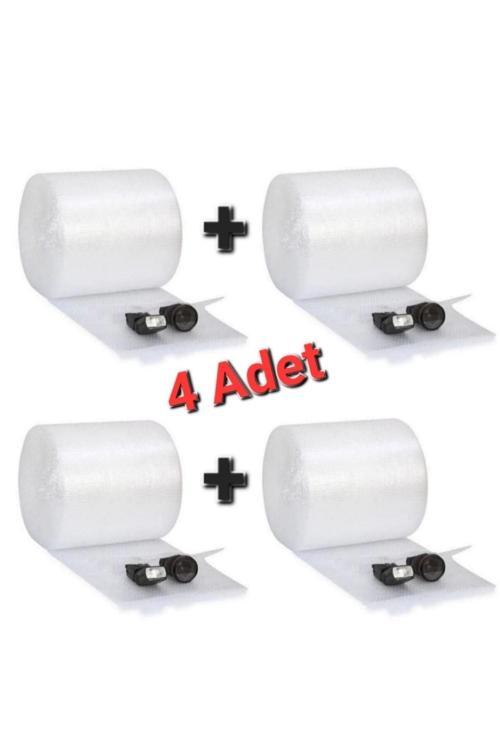 4 Adet Balonlu Naylon 20 Cm X 50 Metre Pat Pat Havalı Naylon Balonlu Naylon Pıtpıt Patpat