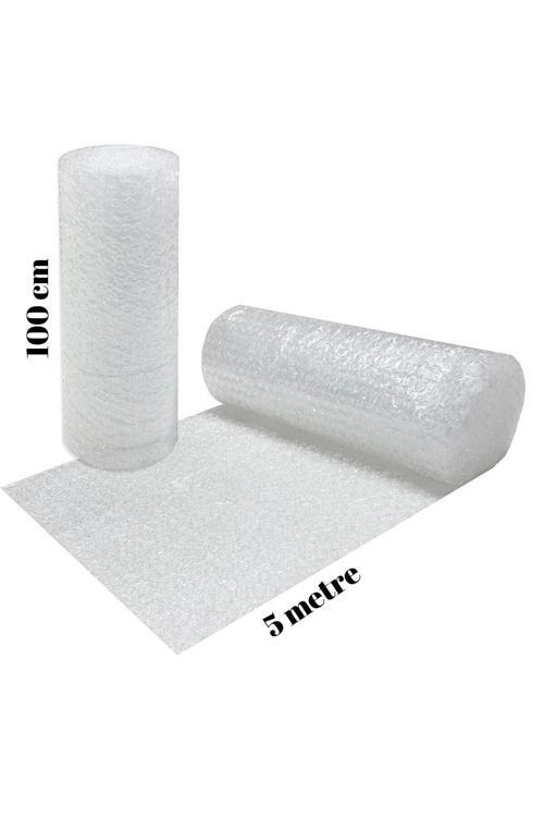 Balonlu Ambalaj Naylonu 100 Cm X 5 Metre 40 Gram Patpat Havalı Ambalaj Naylonu Rulo Sarım