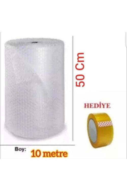 Balonlu Ambalaj Naylonu Pat Pat 50 Cm X 10 Metre 40 gr Baloncuklu Havalı Pıtpıt (KOLİ BANDI HEDİYE)
