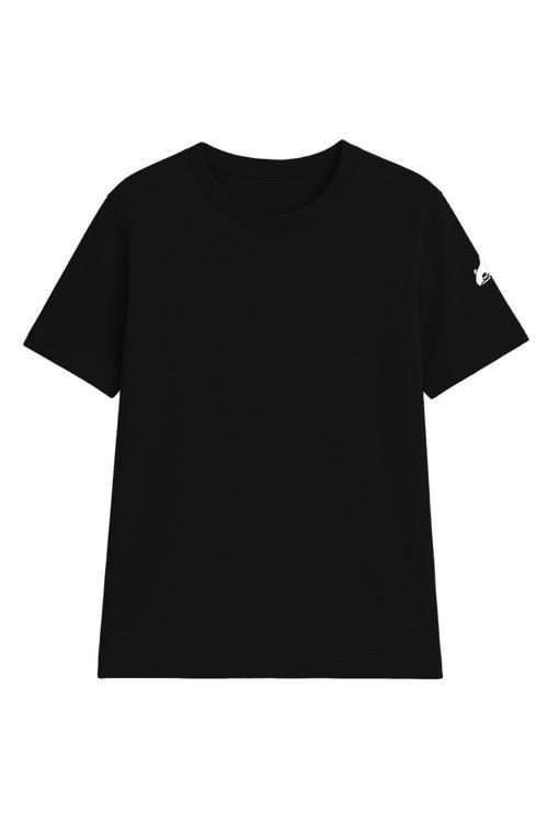 Kadın Bisiklet Yaka Basic Düz Kısa Kollu T-shirt
