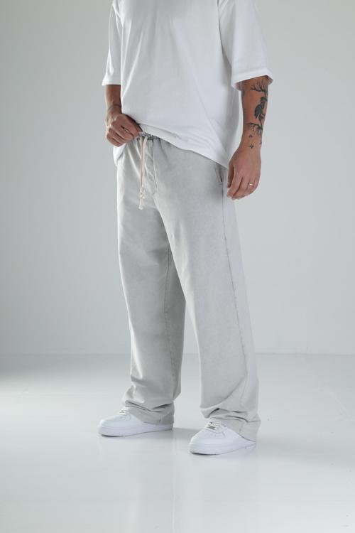 Boyalı Gri Oversize Eşofman