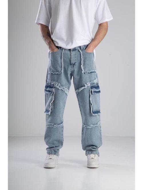 Premium Kalite Mavi Baggy Pantolon