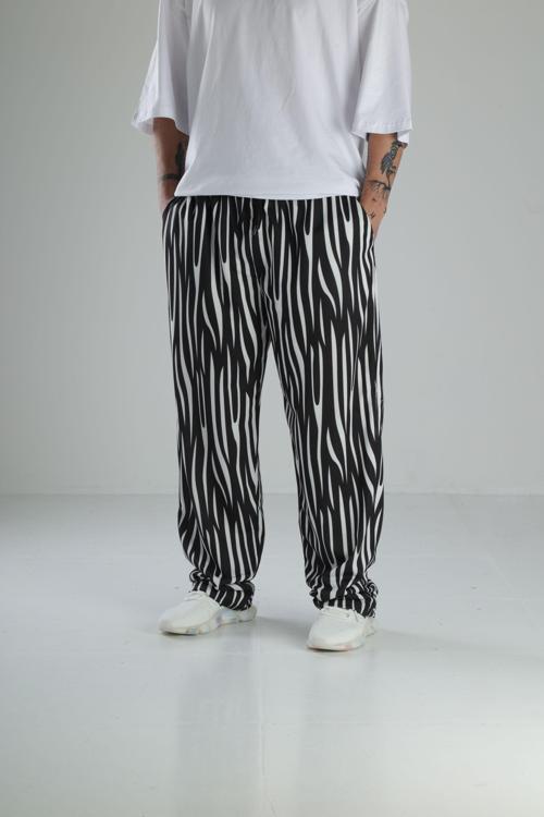 Çizgi Desenli Baggy Pantolon