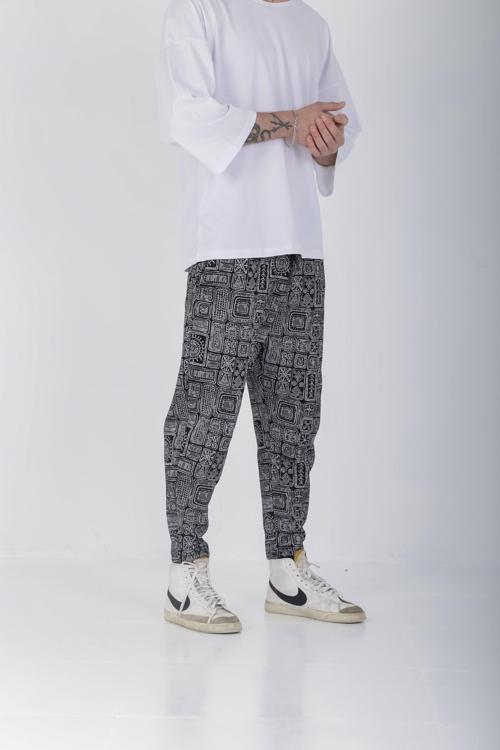 Lahit Desenli Baget Pantolon