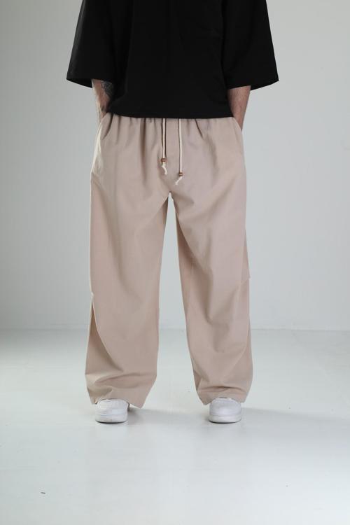 Baggy Kahve Keten Pantolon