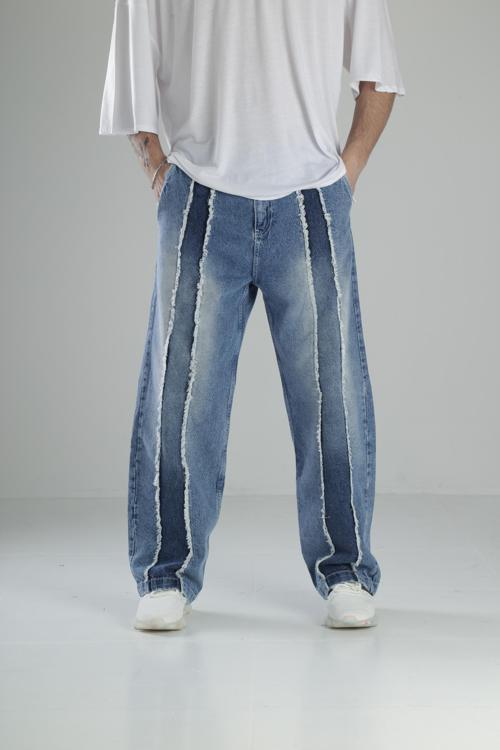 Premium Kalite Mavi Baggy Kot Pantolon
