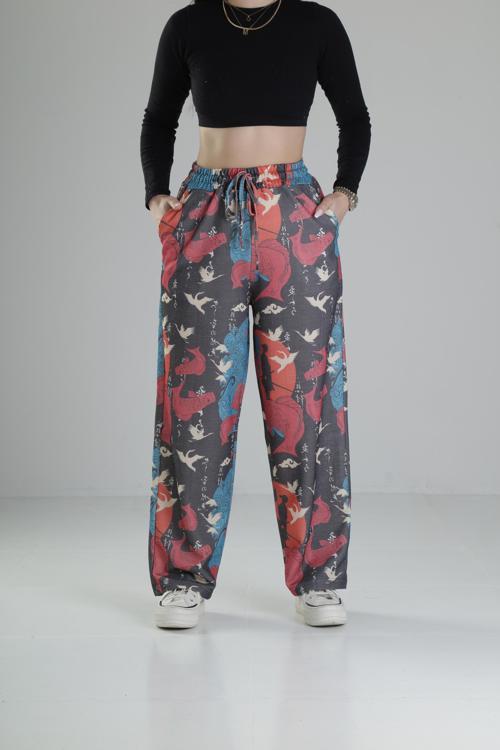Etnik Desenli Baggy Pantolon