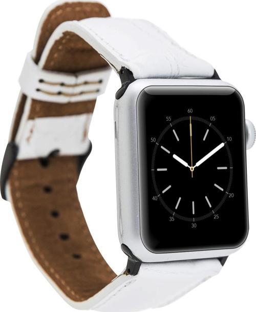 Apple Watch Uyumlu Deri Kordon 42-44-45mm F3 Beyaz