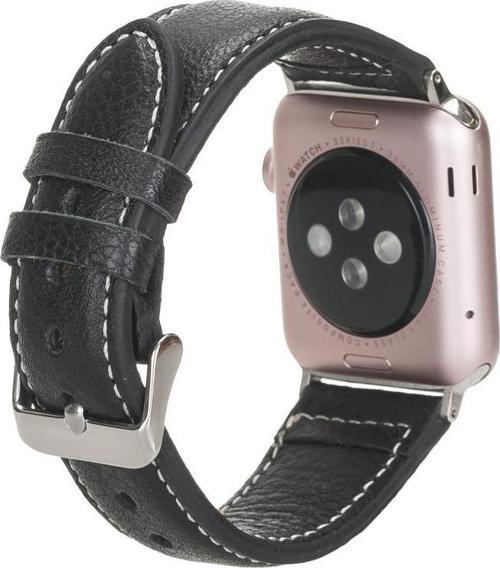 Apple Watch Uyumlu Deri Kordon 42-44-45mm NM1-AS1 Siyah