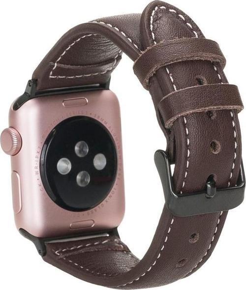 Apple Watch Uyumlu Deri Kordon 42-44-45mm NM1-AS3 Kahve