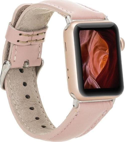 Apple Watch Uyumlu Deri Kordon 42-44-45mm NU2 Pembe