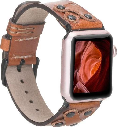 Apple Watch Uyumlu Deri Kordon Cross 42-44-45mm BT RST2E