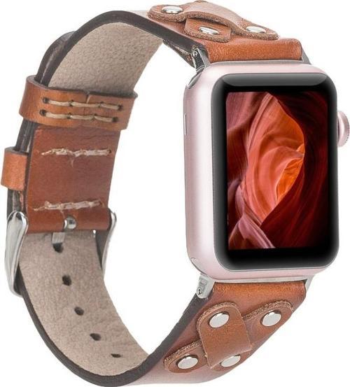 Apple Watch Uyumlu Deri Kordon Cross 42-44-45mm ST RST2E