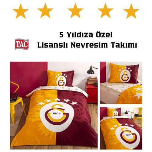 GALATASARAY 5 YILDIZ TEK KİŞİLİK NEVRESİM TAKIMI LİSANSLI