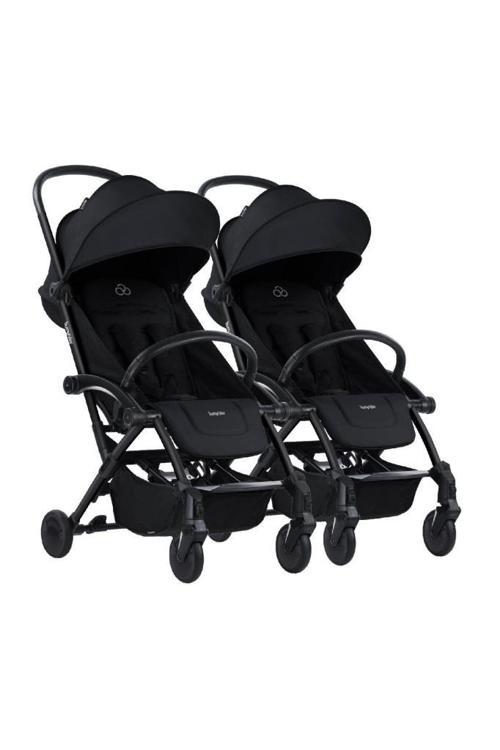 Connect³ Ikiz Bebek Arabası / Black - Black
