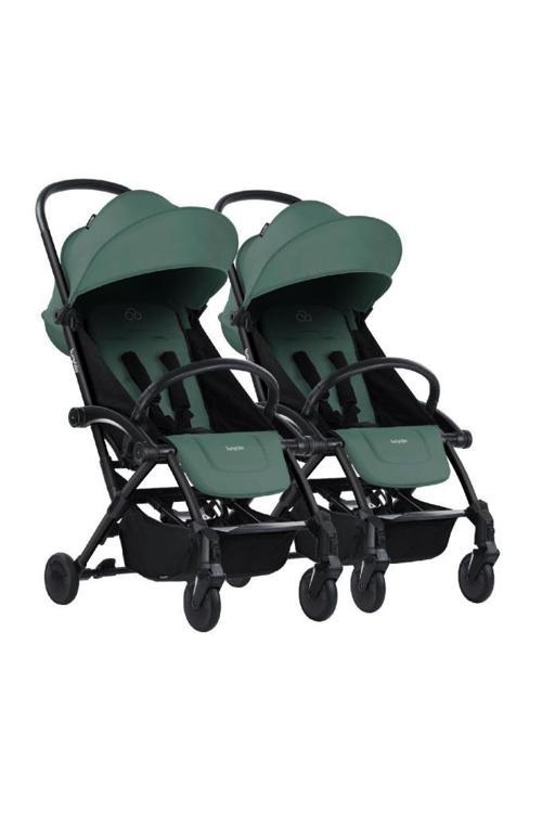 Connect³ İkiz Bebek Arabası / Black - Olive