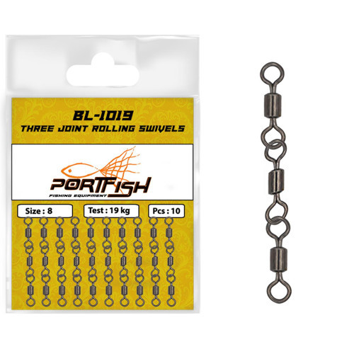 BL-1019 10 Adet Zincir Fırdöndü (3 Lü) 7 no / 22 kg