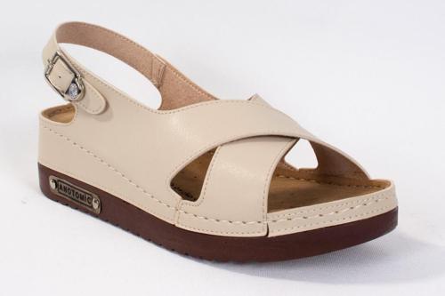 DZA37-3031 Bej Günlük Ortopedik Kadın Sandalet