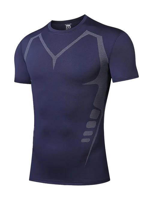 Erkek Ultra Esnek Koşu Egzersiz Hızlı Kuruma Nefes Alabilen Kısa Kollu Spor T-shirt