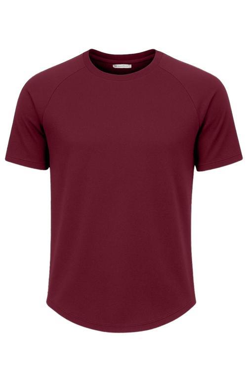 Erkek Reglan Oval Kesim %100 Pamuk Yumuşak Dokulu Bisiklet Yaka T-shirt