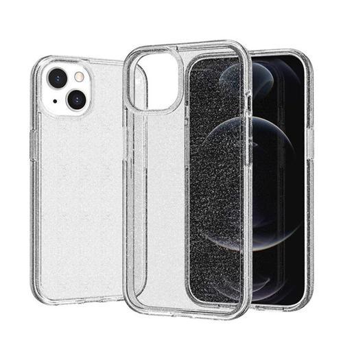 Apple iPhone 13 Kılıf Parlayan Simli Şeffaf Zore Redos Kapak