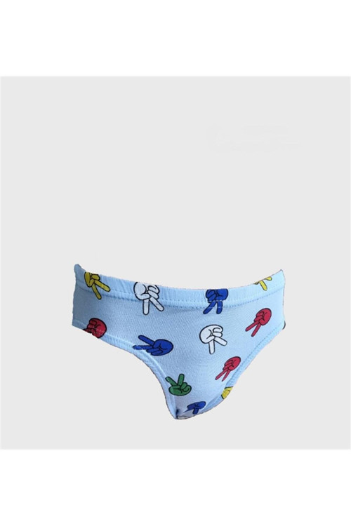 Erkek Çocuk Baskılı Likralı Slip Külot 6 Adet - 1018