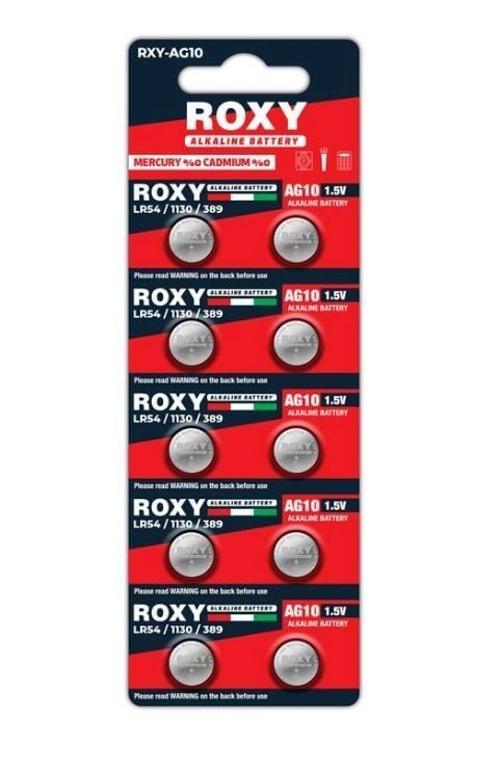 Roxy RXY-AG10 1.5 Volt LR54 1130 189 389 Alkalin Düğme Pil
