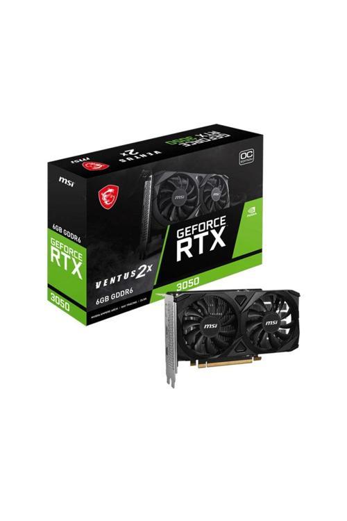Msi Vga Geforce Rtx3050 Ventus 2X E 6G Oc Rtx3050 6Gb Gddr6 96B Dx12 X8 (1Xdp 2Xhdmı) Ekran Kartı