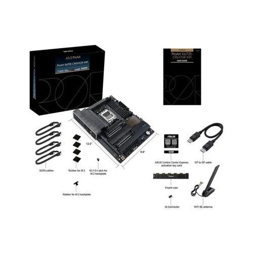 Proart X670E-Creator Wıfı Amd X670 Am5 Ddr5 6400 2Xusb4(Thunderbolt) Hdmı 4X M2 Usb3.2 Wifi 6E Aura Rgb 10Gbit + 2.5Gbit Lan Atx Anakart
