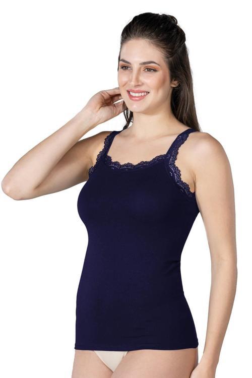 Lacivert Mı 1411 Modal Cotton Dantelli Atlet