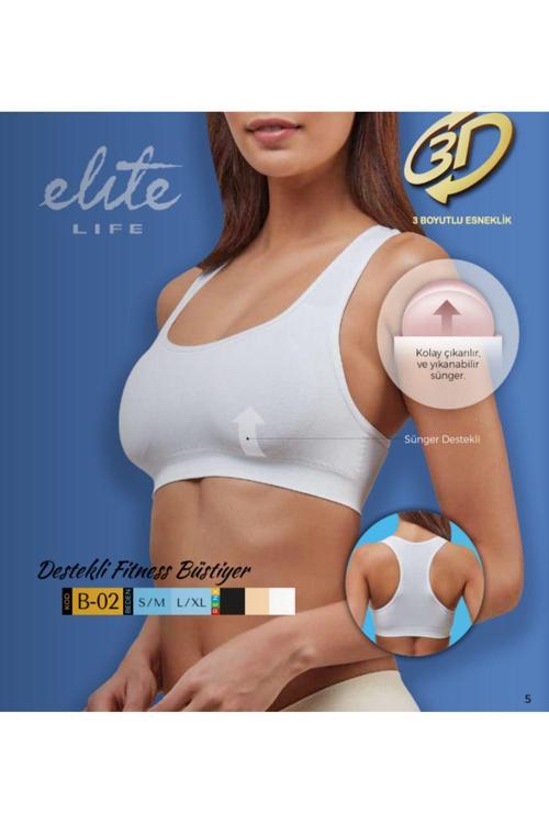 Toparlayıcı Sporcu Destekli Büstiyer Yarım Atlet