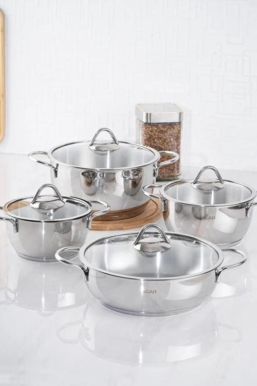 Karat Echo 8 Parça Çelik Tencere Seti 17154