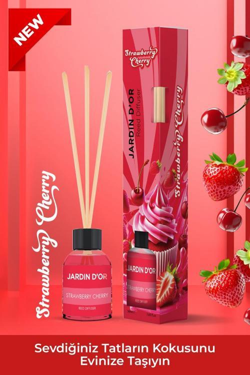 Strawberry Cherry Reed Diffuser 50 ml / Çilek Kiraz Çubuklu Oda Kokusu