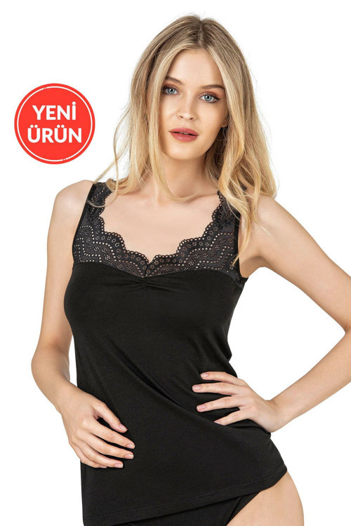 Kadın Pamuklu Modal Esnek Yumuşak Kalın Askılı Atlet