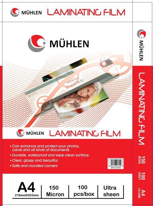 Beutel A4-150 / A4 Boyutu, 150 Mikron Laminasyon PVC Filmi 1 Paket 100 Adet