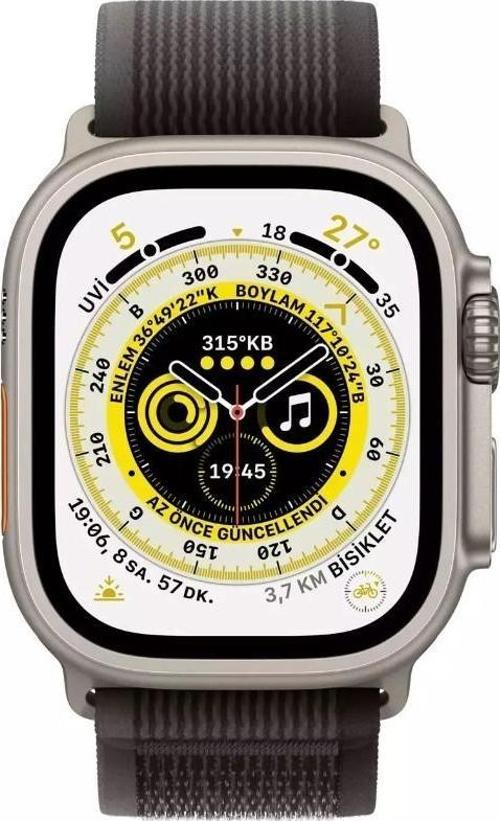 Watch Ultra 49 Mm Gps+Cellular Titanyum Kasa Ve Gri Trail Loop - M/L (Apple Türkiye Garantili)