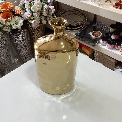Dekoratif Seramik Vazo Gold Renk 25 cm