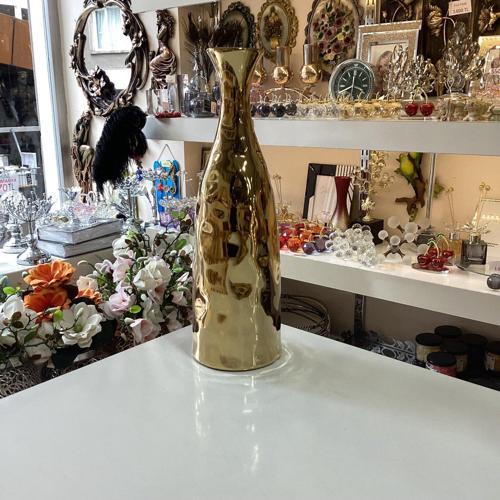 Dekoratif Seramik Vazo Gold Renk 35,5 cm