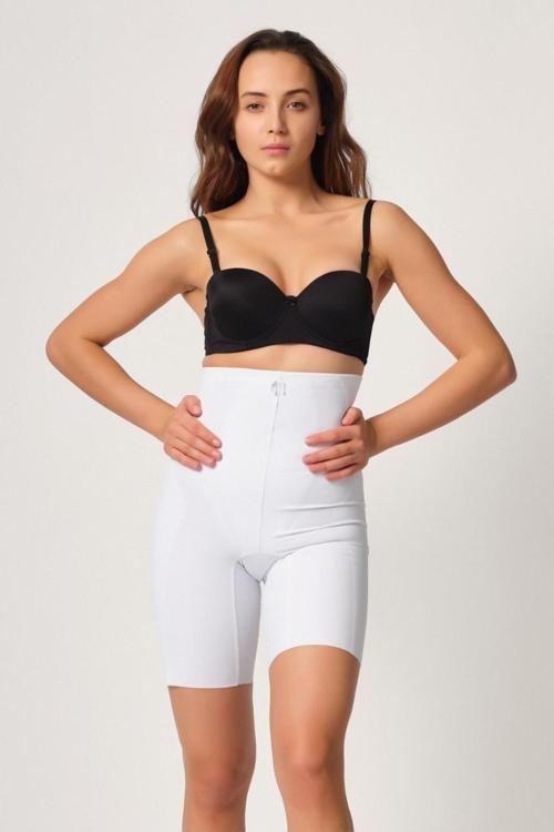 Beyaz Mı 2814 Double Yüksek Bel Boxer Lazer Korse