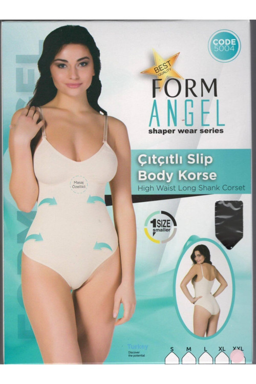 Siyah 5004 Çıtçıtlı Slip Body Korse