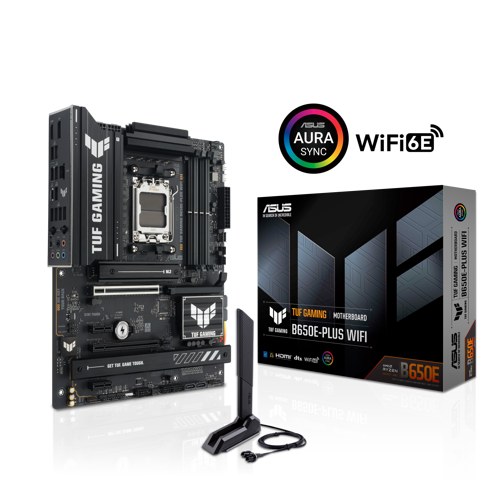 TUF GAMING B650E-PLUS WIFI B650 DDR5 (Vga Yok) GLan 2.5G ATX HD DP WIFI BT M2 RGB AM5 AMD Anakart
