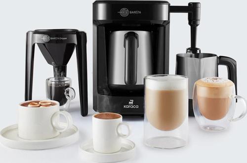 Hatır Barista Steel Cappuccino Ve Türk Kahve Makinesi Shiny Black