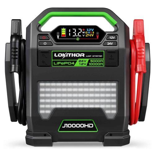 J10000HD 12V/24V 10.000Amp LiFePO4 Akıllı Akü Takviye + Powerbank + Led Lamba