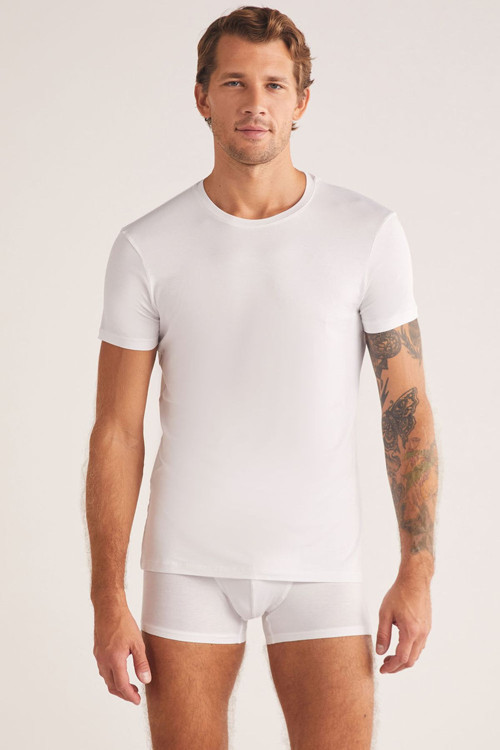 İç Giyim Kom Enzo Bisiklet Yaka Mikro Modal Tshirt (2 Adet)
