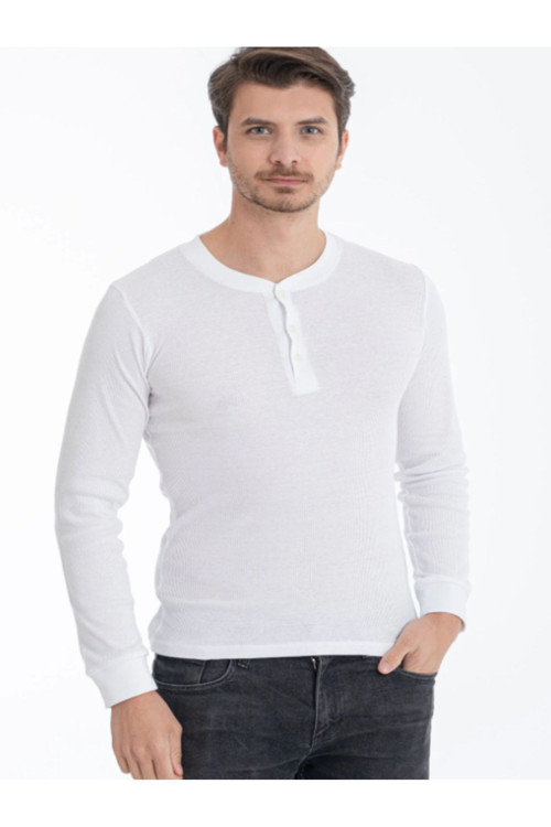 İç Giyim Erdem Düğmeli Kaşkorse Uzun Kollu T-Shirt (1 Adet)