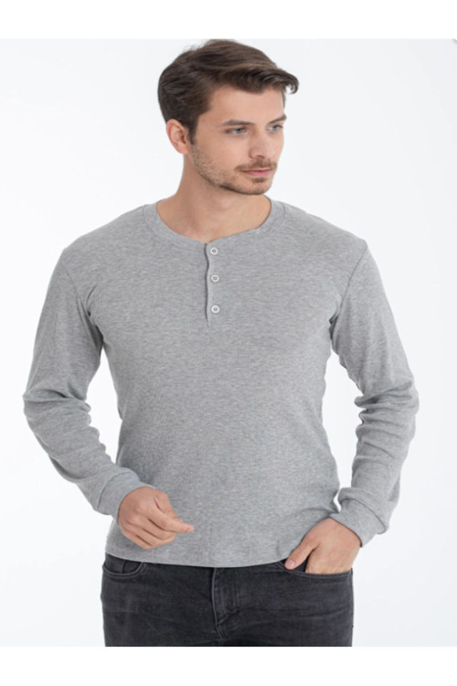 İç Giyim Erdem Düğmeli Kaşkorse Uzun Kollu T-Shirt (1 Adet)