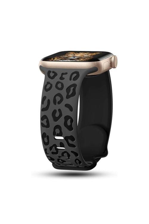 Apple Watch 42Mm Silikon Leopar Kordon
