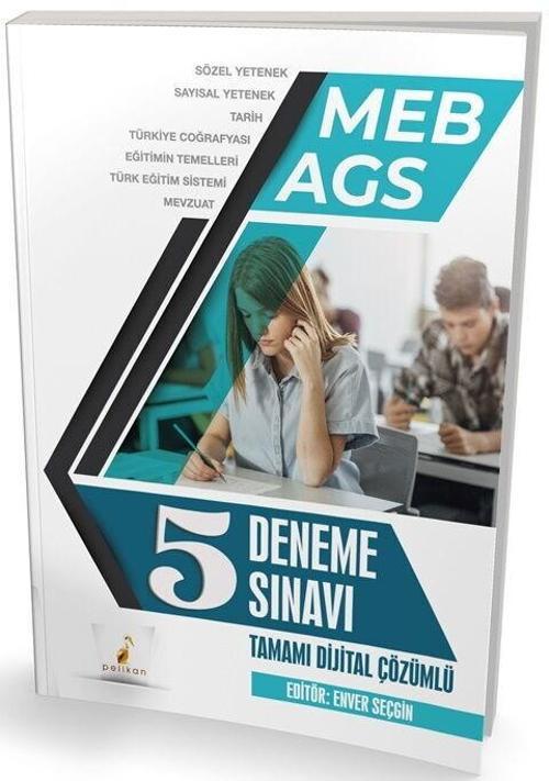 MEB AGS Hazırlık 5 Deneme Sınavı Tamamı Dijital Çözümlü Pelikan Yayınları